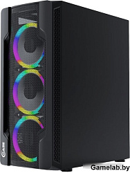 Корпус Powercase Mistral X4 Mesh LED, Tempered Glass, 4x 120mm 5-color fan, чёрный, ATX  (CMIXB-L4)