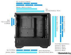Корпус Lian Li Lancool III / Black / Mid-Tower, TG / 4x 140mm fans inc. / G99.LAN3X.10R