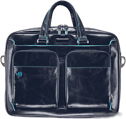 Деловая сумка Piquadro Blue Square CA2849B2/BLU2 с отделением для ноутбука синий натур.кожа