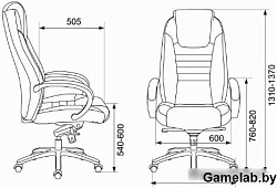 Кресло руководителя Бюрократ T-9923SL черный кожа крестовина металл хром