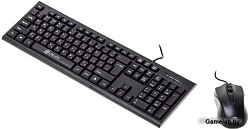 Клавиатуры* Клавиатура + мышь Oklick 620M клав:черный мышь:черный USB