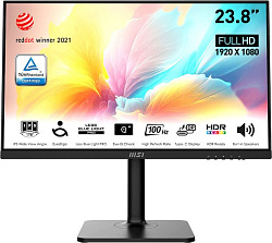MSI Modern MD2412P 23.8" 16:9 FHD(1920x1080) IPS Flat,1ms(MPRT),1000:1,100M:1,300nit,178/178,HDMI 1.