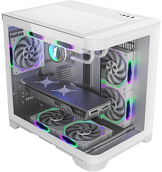 Корпус 1STPLAYER UVIEW UV5 White / mATX / UV5-WH