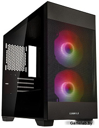 LIAN LI Lancool 205M Mesh Black,  Medium Case: Micro ATX/Mini-ITX, 2xUSB 3.0, 2xAudio, Included Fans