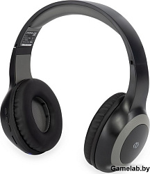 Гарнитура накладные Digma BT-15 черный/серый беспроводные bluetooth оголовье (BT-15BG)