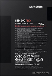 SSD жесткий диск M.2 2280 2TB 990 PRO MZ-V9P2T0B/AM SAMSUNG