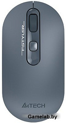 Мышь A4 Fstyler FG20 пепельный/синий оптическая (2000dpi) беспроводная USB для ноутбука (4but)