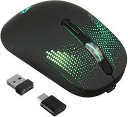 Мышь Oklick 636LWC черный оптическая (2400dpi) беспроводная USB/USB-C (6but)