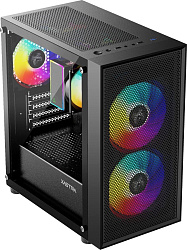 Корпус XASTRA  A305M 3FRGB Black mATX/Mesh/ tempered glass / 2x140mm + 1x120mm FRGB fans/ A305M-2FC1