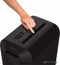 Шредер Fellowes PowerShred LX65 черный (секр.P-4)/перекрестный/10лист./22лтр./скрепки/скобы/пл.карты