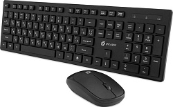 Клавиатура + мышь Оклик S255W клав:черный мышь:черный USB беспроводная Multimedia (1909361)