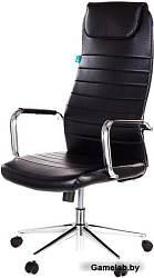 Кресло руководителя Бюрократ KB-9N/ECO черный искусственная кожа с подголов. крестовина металл хром