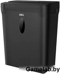 Шредер Deli ET014 черный с автоподачей (секр.P-4) фрагменты 5лист. 10лтр. пл.карты