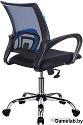 Кресло Бюрократ CH-695NSL синий TW-05 сиденье черный TW-11 крестовина металл хром