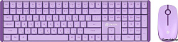 Клавиатура + мышь Оклик S315W клав:сиреневый мышь:сиреневый USB беспроводная Multimedia (1978643)