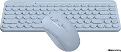 Клавиатура + мышь A4Tech Fstyler FG3200 Air2 клав:синий мышь:синий USB беспроводная slim Multimedia