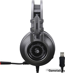 Наушники с микрофоном A4 Bloody J527 серый 2м мониторные USB оголовье (J527)
