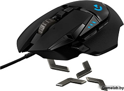 Logitech Мышь игровая Logitech G502 Hero черная, оптическая (Hero25K) , 100-25600dpi, 1мс, USB 2.1м,