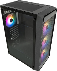 Корпус XASTRA  A403 4FRGB Black ATX/Mesh/ tempered glass / 4x120mm FRGB  fans/ A403-4FC12F