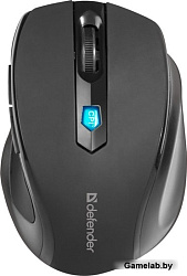 Мышь беспроводная оптическая DEFENDER Ultra MM-315 черный,6 кнопок, 800-1600 dpi52315