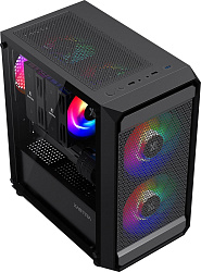 Корпус XASTRA  A303M 3FRGB Black mATX/Mesh/ tempered glass / 2x140mm + 1x120mm  FRGB fans/ A303M-2FC