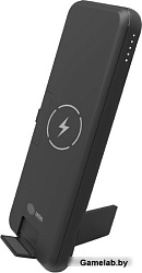 Мобильный аккумулятор Cactus CS-PBFSQT-10000 10000mAh 3A 1xUSB беспров.зар. черный