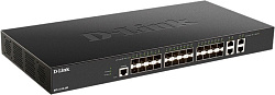 Коммутатор DXS-1210-28S/A1A Настраиваемый коммутатор Smart уровня 2+ с 10GBase-X SFP B 4 портами 10G