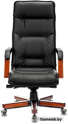 Кресло руководителя Бюрократ T-9927WALNUT черный кожа крестовина металл/дерево