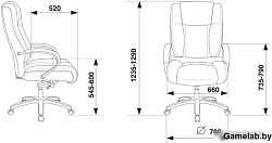 Кресло руководителя Бюрократ T-9925SL черный кожа крестовина металл хром