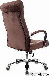 Кресло руководителя Бюрократ T-9928SL Fabric коричневый Italia 6 крестов. металл хром