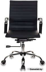 Кресло руководителя Бюрократ CH-883-LOW черный искусственная кожа низк.спин. крестовина металл хром