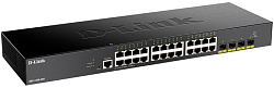 D-Link DGS-1250-28X/A1A, L2 Smart Switch with 24 10/100/1000Base-T ports and 4 10GBase-X SFP+ ports.