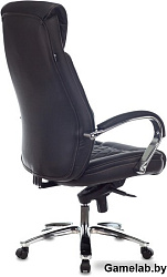Кресло руководителя Бюрократ T-9924SL черный кожа крестов. металл хром