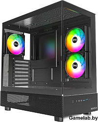 Корпус Montech XR черный без БП ATX 3x120mm 2xUSB3.0 audio bott PSU