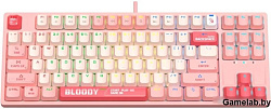 Клавиатура A4Tech Bloody S87 Energy механическая розовый USB for gamer LED (S87 USB ENERGY PINK)