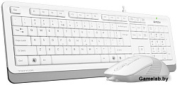 Клавиатура + мышь A4 Fstyler F1010 клав:белый/серый мышь:белый/серый USB