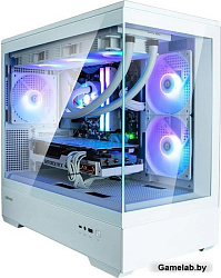 ZALMAN P30 White, MATX, WHITE, WINDOW, 2x3.5", 3x2.5", 1xUSB TYPE-C, 1xUSB3.0, SIDE 2x120mm ARGB, RE