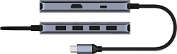Концентратор USB-C Cudy UH500, 1 USB-C 3.0, 1x 4K@30Hz HDMI Port, 1x 100W USB-C port for PD Charging