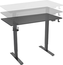 Стол для компьютера Cactus подъёмный столешница МДФ черный каркас черный (CS-ED-BBK)