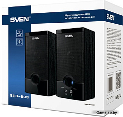 Колонки Sven SPS-603 2.0 черный 6Вт