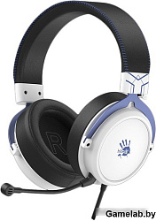 Наушники с микрофоном A4Tech Bloody M590i синий/белый 1м мониторные USB оголовье (M590I SPORTS NAVY)