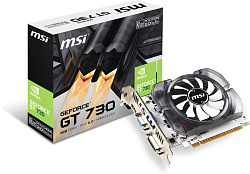 Видеокарта MSI PCI-E N730-2GD3V3 NVIDIA GeForce GT 730 2048Mb 64 GDDR3 902/1600 DVIx1 HDMIx1 CRTx1 H