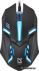 Мышь оптическая Сyber MB-560L 7 цветов, 3 кнопки, 1200 dpi, USB, черный DEFENDER