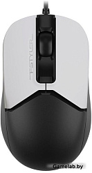 Мышь A4Tech Fstyler FM12S Panda белый/черный оптическая (1200dpi) silent USB (3but)