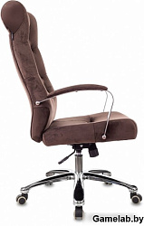 Кресло руководителя Бюрократ T-9928SL Fabric коричневый Italia 6 крестов. металл хром