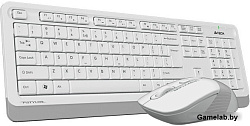 Клавиатура + мышь A4 Fstyler FG1010 клав:белый/серый мышь:белый/серый USB беспроводная
