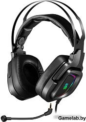 Наушники с микрофоном A4Tech Bloody G570 черный/серый 2м мониторные USB оголовье (G570 USB/ BLACK + 