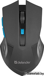 Мышь беспроводная оптическая DEFENDER Accura MM-275 черно-синий,6 кнопок, 800-1600 dpi