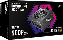 Блок питания 1STPLAYER NGDP Gold 750W / ATX 3.0, APFC, 80 PLUS Gold, LLC+DC-DC, 120mm fan, full modu