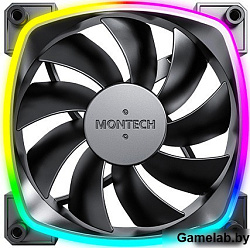 Вентилятор для корпуса Montech AX120 ARGB 120х120x25 черный 4-pin 27дБ (AX120 PWM BLACK) Ret